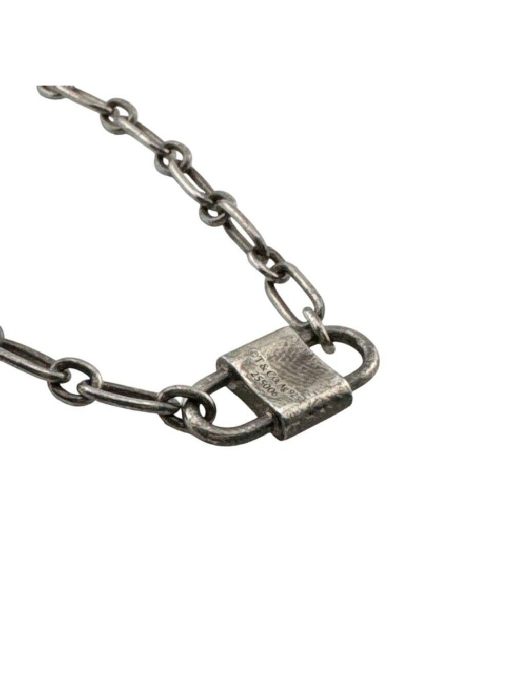 Tiffany & Co 1837 Small Double Lock Bracelet 925 Sterling Silver